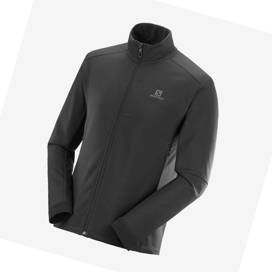 Salomon AGILE SOFTSHELL Kabát Férfi Fekete | HU 2366NWY